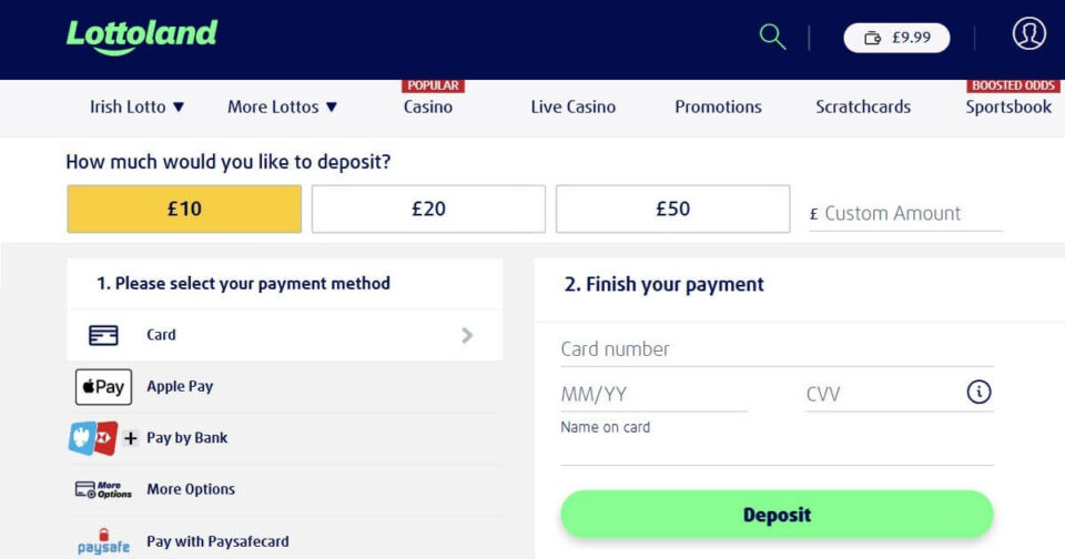 Top casino Visa UK - Lottoland